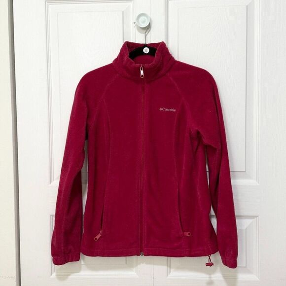 Women Columbia Benton Spring Full Zip Fleece Jacket in Magenta Size Small - Picture 1 of 8